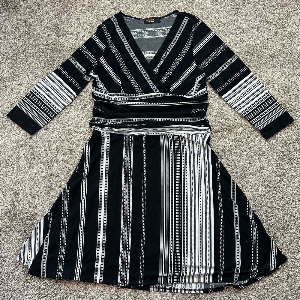 Renee C. Black and White Dress